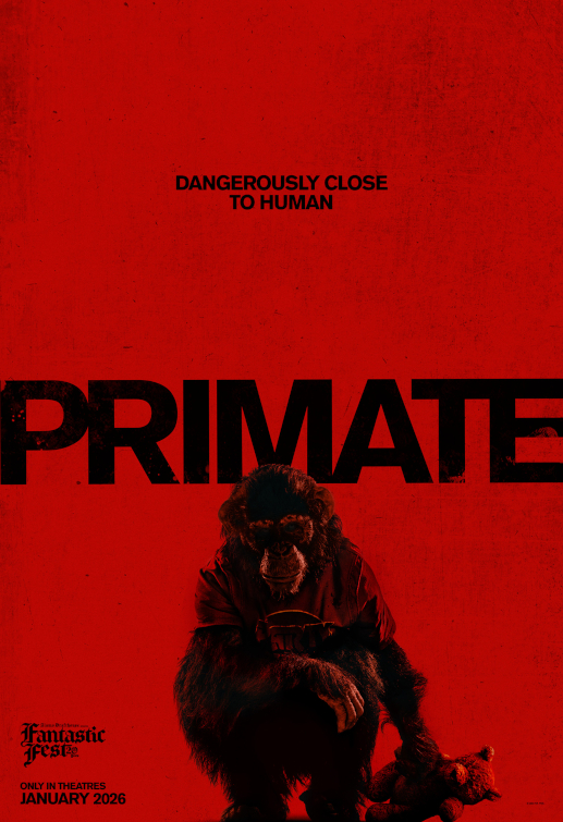 Official theatrical poster artwork for Primate (2026)