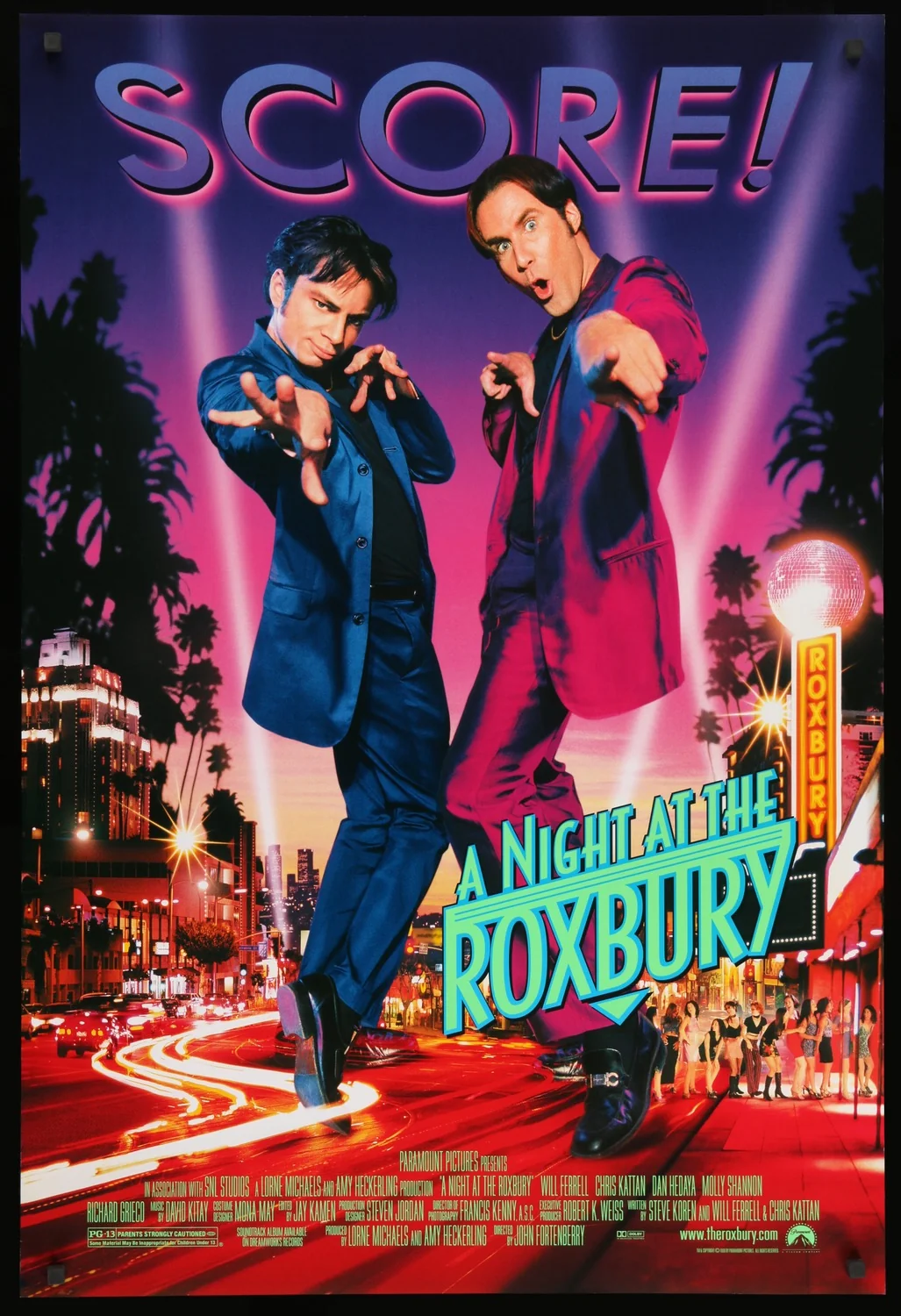 Official theatrical poster artwork for A Night at the Roxbury (1998), starring Will Ferrell and Chris Kattan