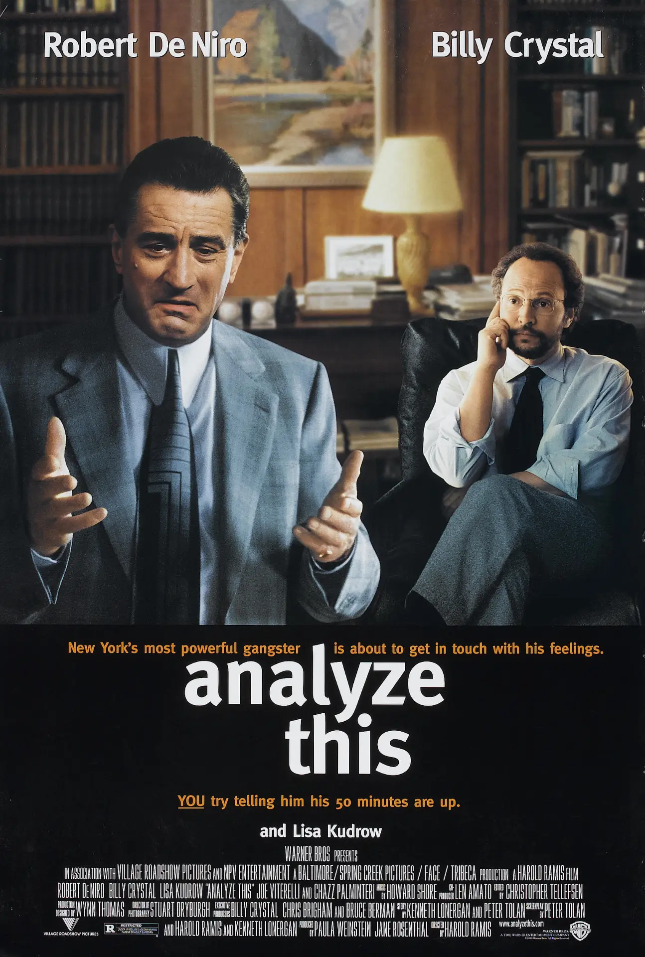 Poster artwork for Analyze This (1999), starring Robert De Niro and Billy Crystal